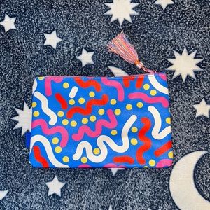 NWOT retro bright design ipsy makeup travel bag